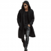 Men's Autumn And Winter Fashion Solid Color Cotton Yarn Knitted Long Hooded Cardigan MTA2378I9P