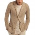Men's Retro Casual Solid Color Lapel Pocket Cardigan  36244781Y