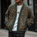 Men's Vintage Leopard Jacquard Colorblock Single Breasted Cardigan 23865460Y Men's Vintage Leopard Jacquard Colorblock Single Breasted Cardigan 23865460Y