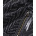 Woven Lambskin Leather Moto Jacket