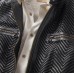 Woven Lambskin Leather Moto Jacket