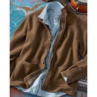 Button-Front Corded Shirt-Jacket